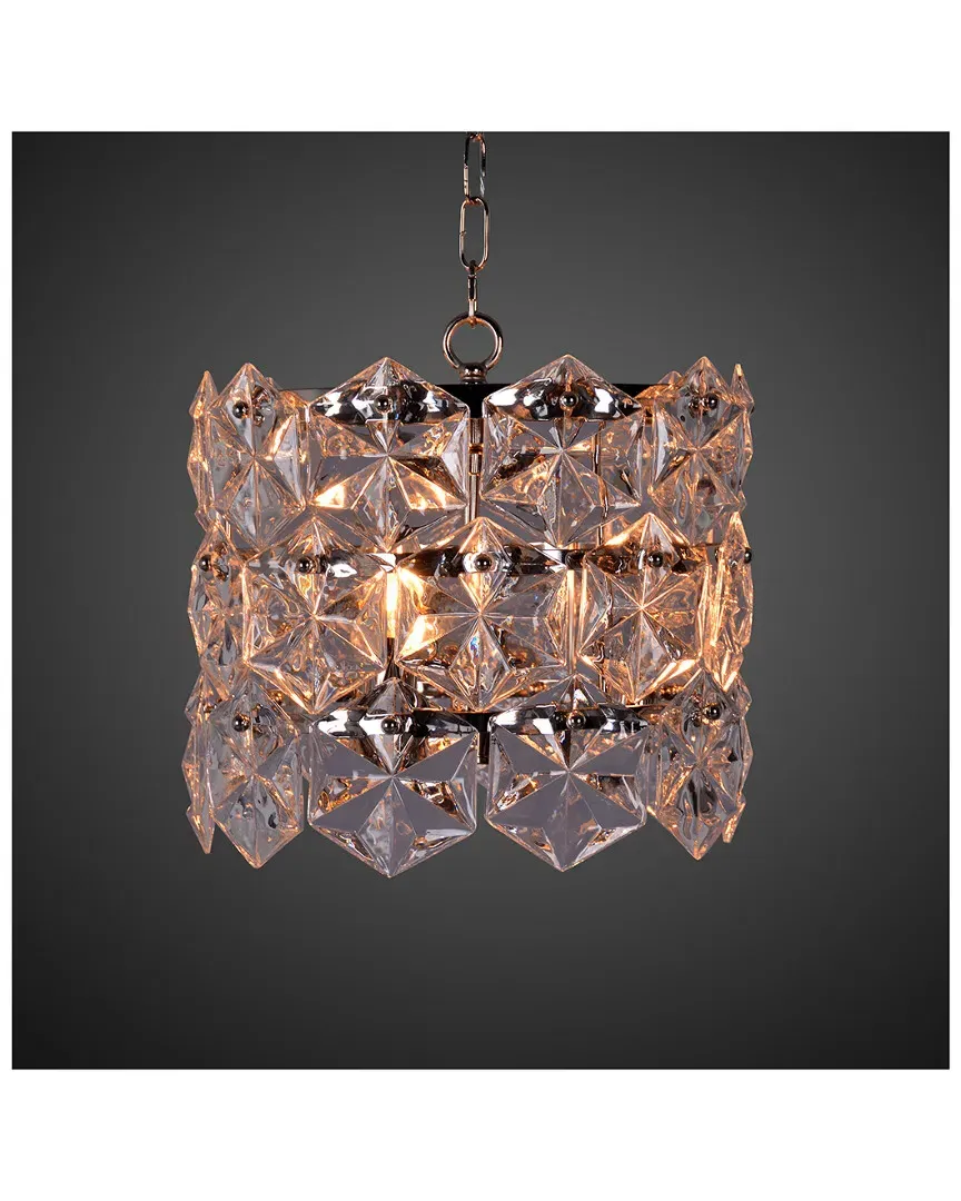Crystal Pendant Chandelier - Silver, Iron image