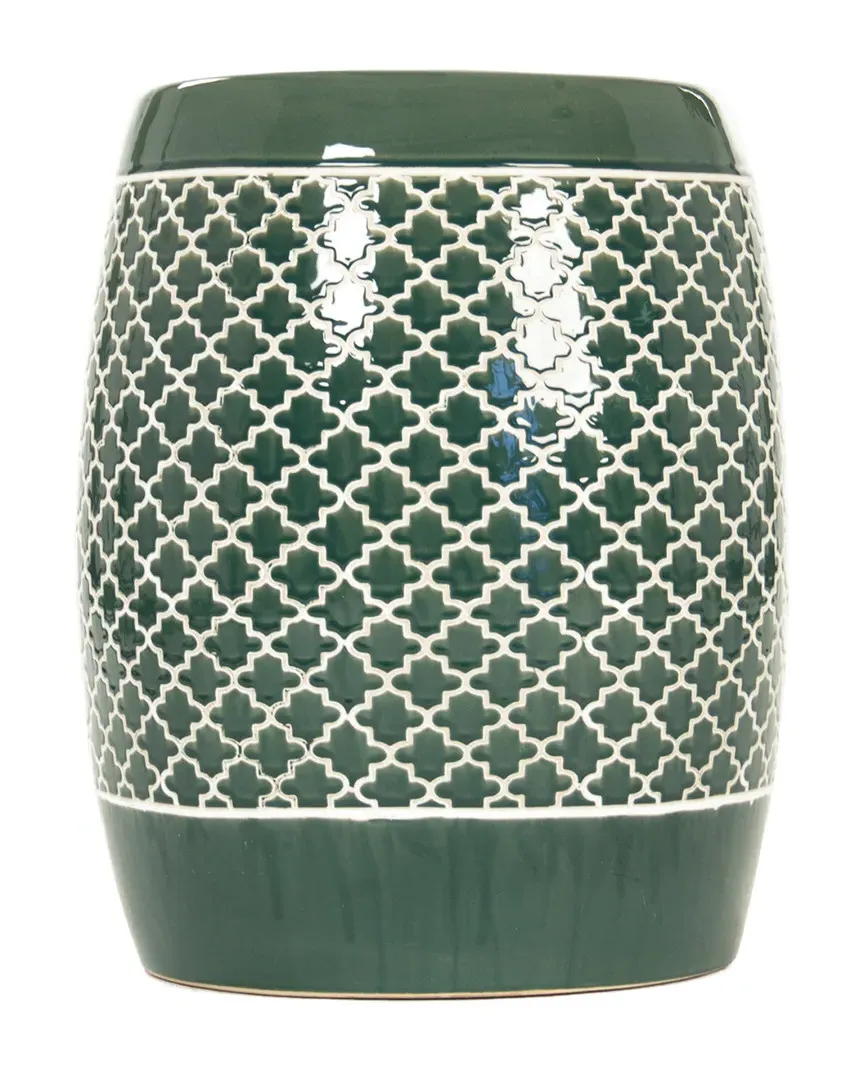 Gable Garden Stool - Teal, Ceramic