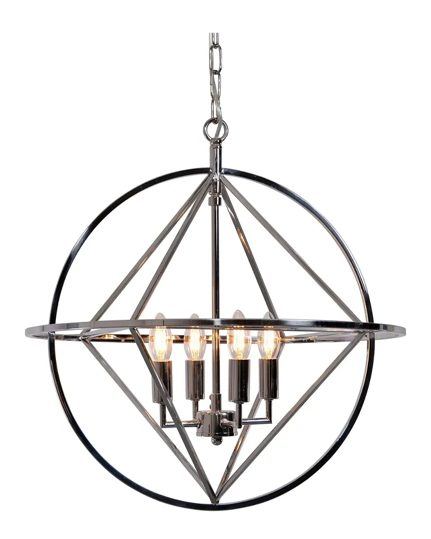 Geometric Metal Hanging Light - Silver
