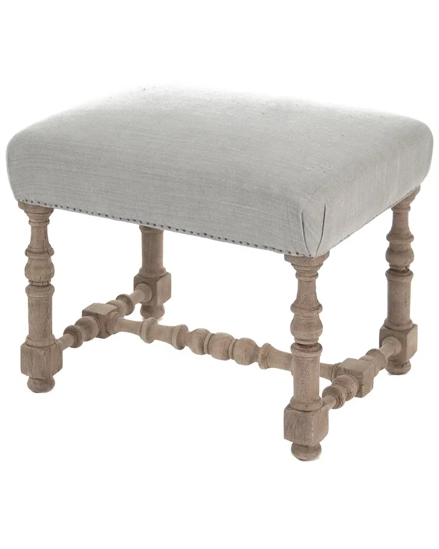 Giselle Oversized Stool - Olive Green, Raw Silk image