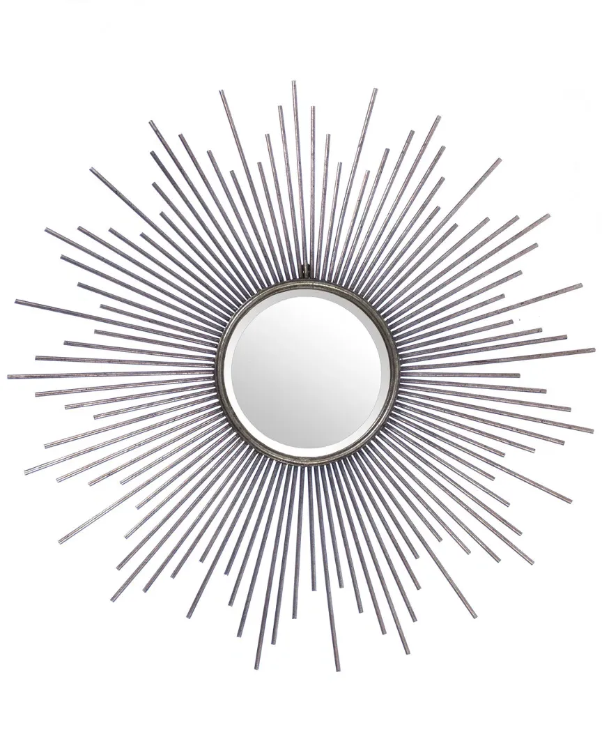 Konrad Round Mirror - Distressed Silver, Metal image