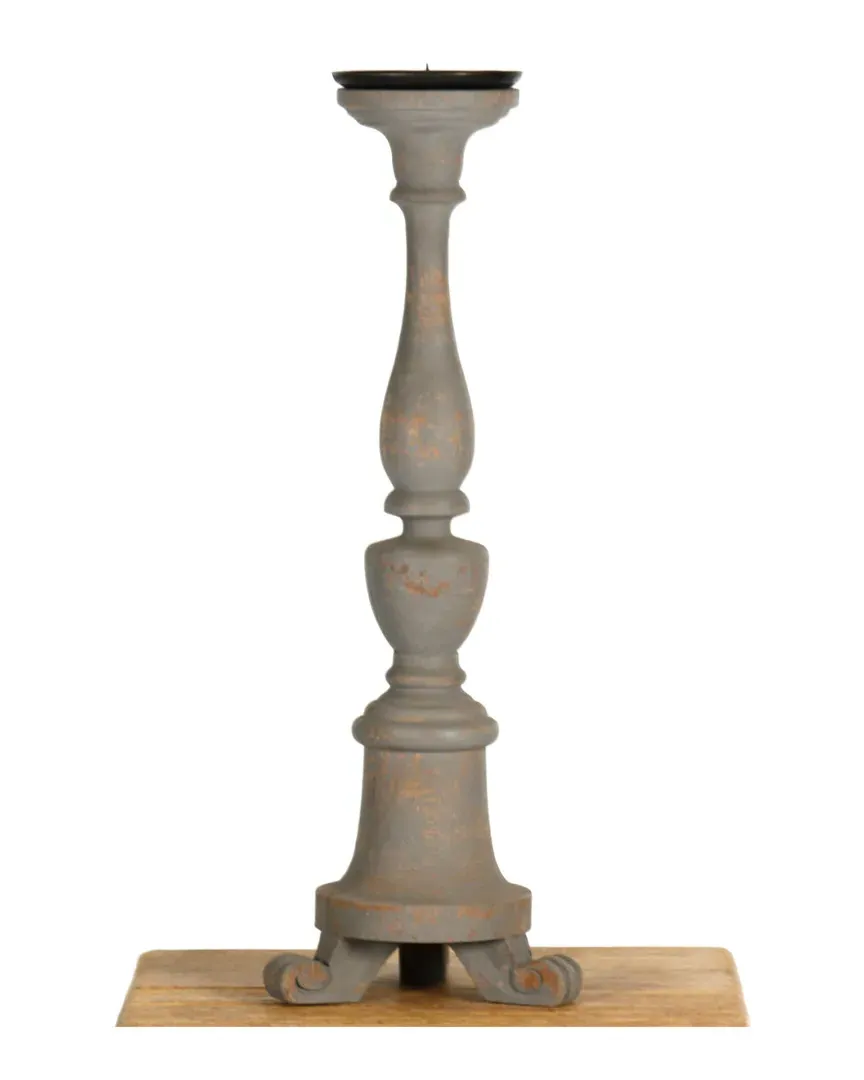 Lisa Candle Stick Holder - Moss Grey, Birch