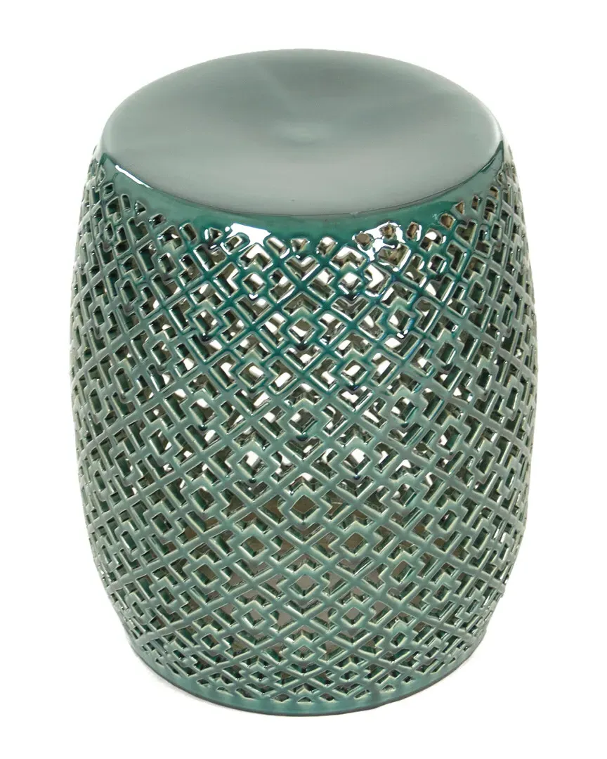 Lorin Garden Stool - Teal, Ceramic
