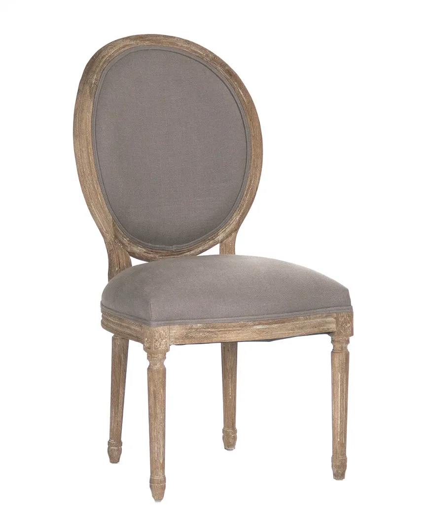 Medallion Tufted Side Chair - Grey, Linen