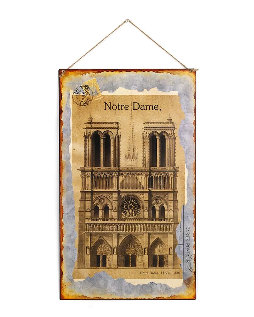 Notre Dame Tin Sign - Multicolor, Metal image