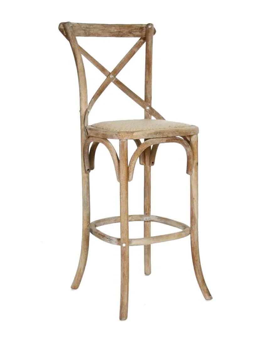 Parisienne Cafe Bar Stool - Limed Grey, Oak