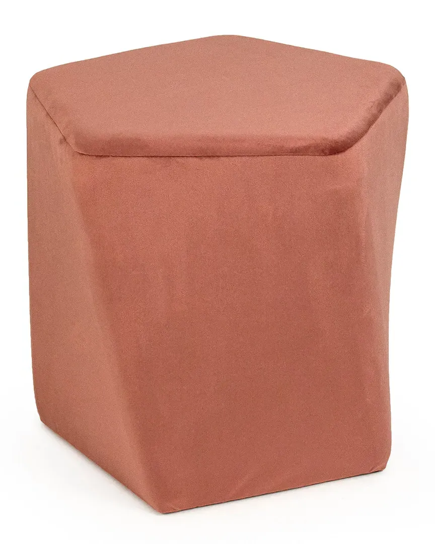 Pentagon Stool - Mauve Pink, Velvet image