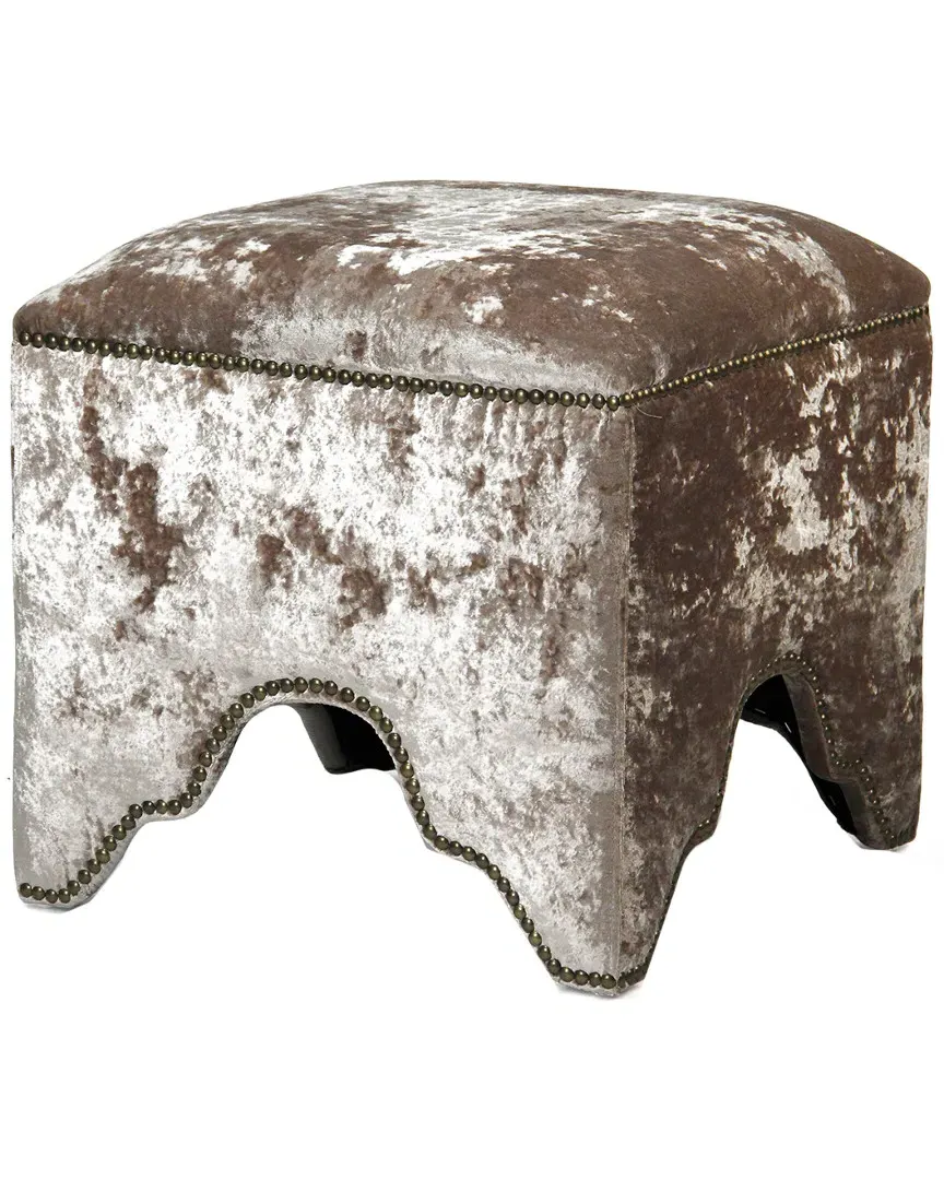 Willem Cubic Stool - Champagne, Velvet image