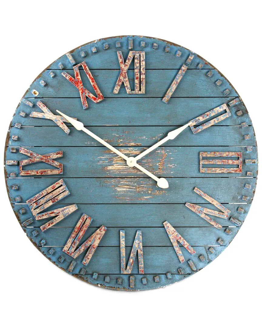Worn Wood Oversized Clock - Multicolor, Walnut by Rue La La