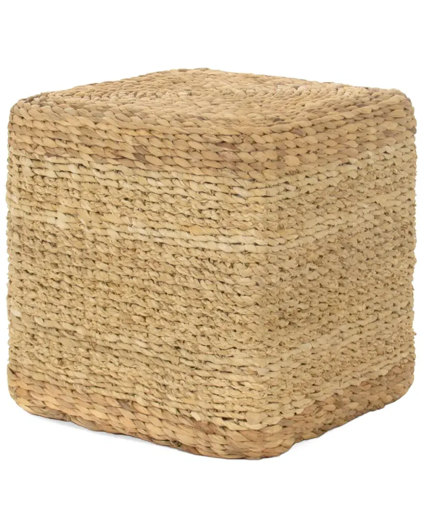 Woven Cube Ottoman - Brown image