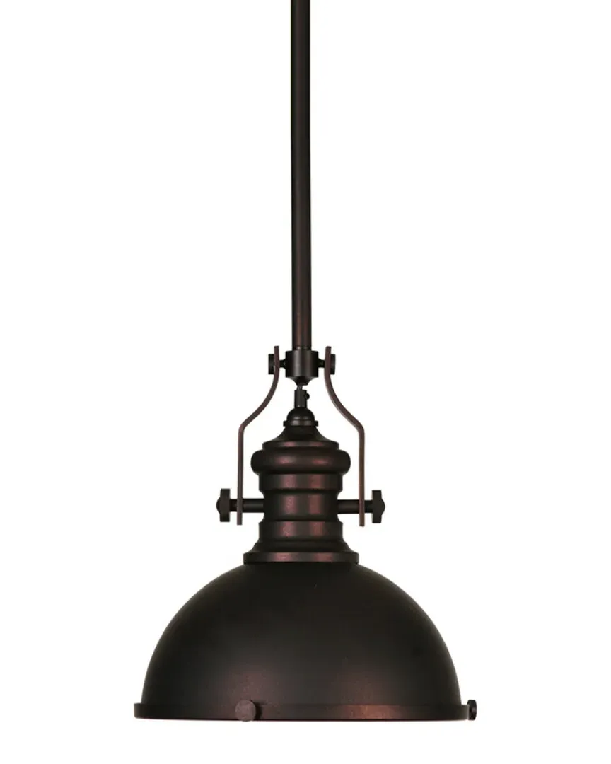 Zentique 1-Light Pendant Light - Antique Brown, Metal image