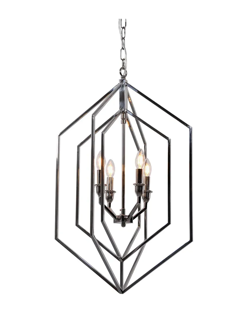 Zentique Geometric Pendant Light - Silver, Metal image