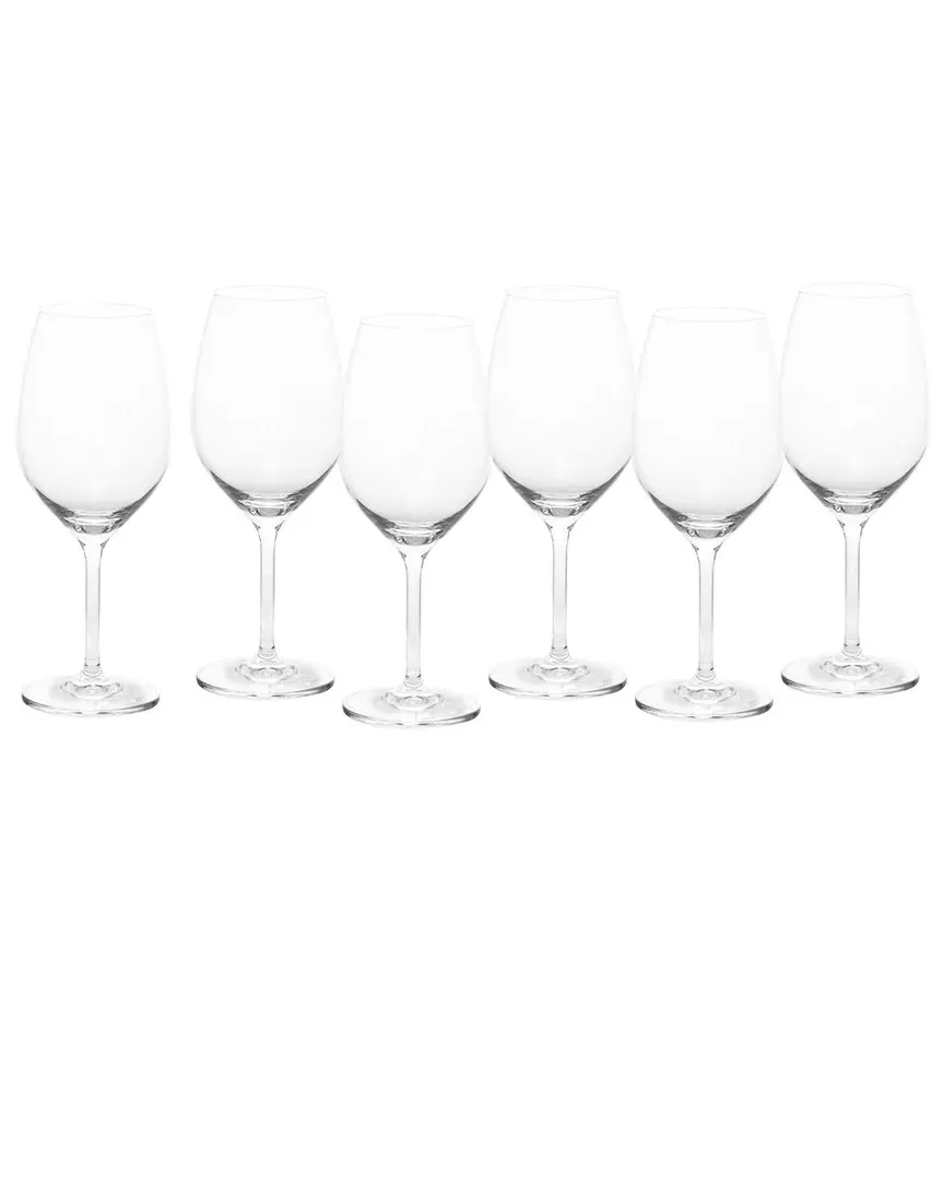 Banquet 6-Piece Red Wine Glass Set - Clear, Crystal