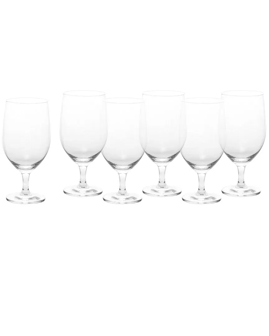 Forte Set of 6 Water Glasses - Clear, Crystal Glass