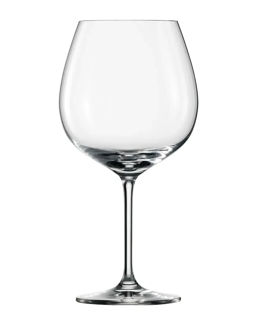 Ivento Burgundy Glasses Set of 6 - Clear, Crystal Glass image