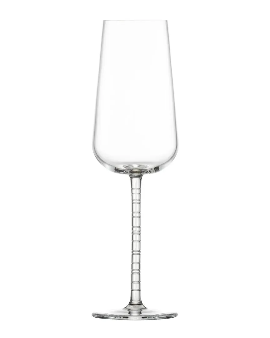 Journey Set of 6 Champagne Flutes - Clear, Crystal Glass