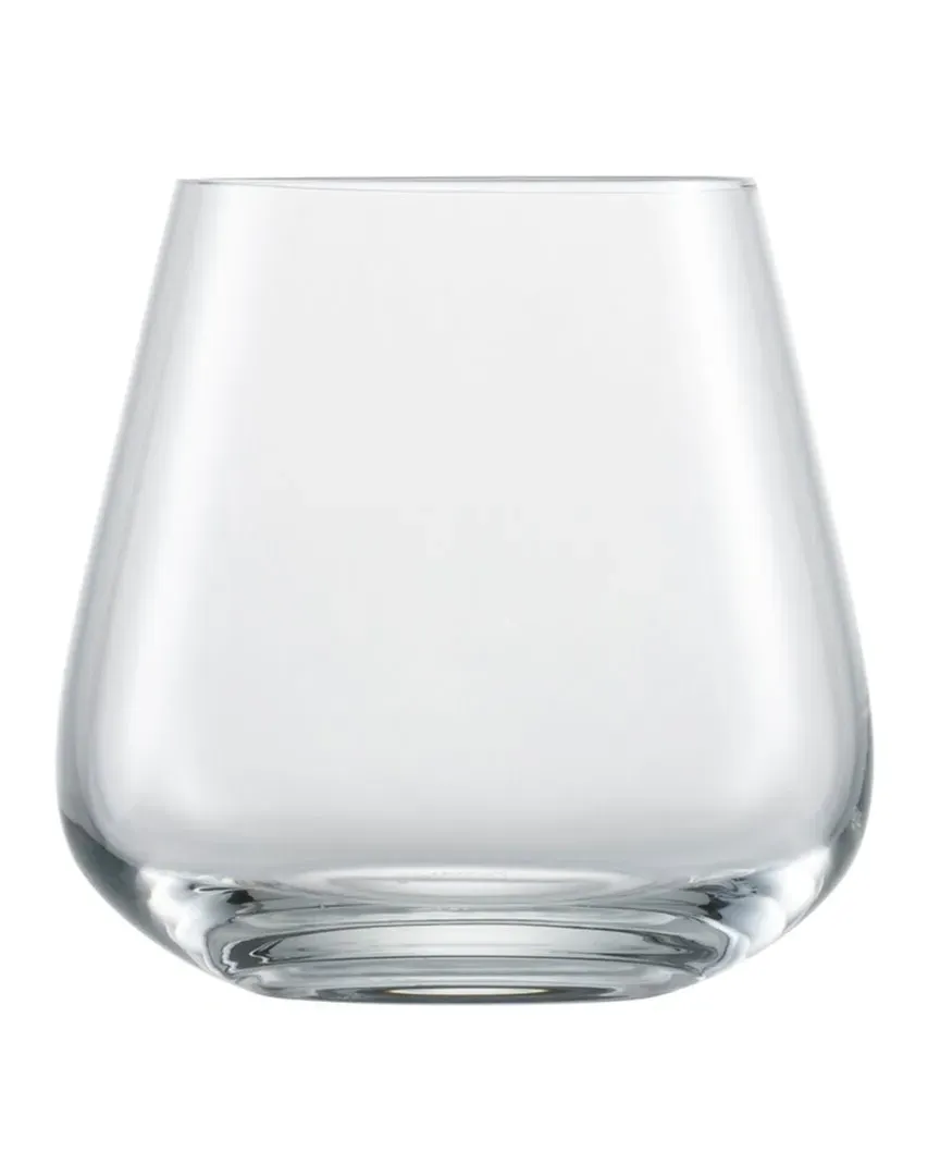 Vervino Double Old Fashioned Glasses Set of 6 - Clear, Crystal Glass