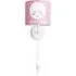 Aleynia Wall Light with Cable Switch - Pink, Fabric
