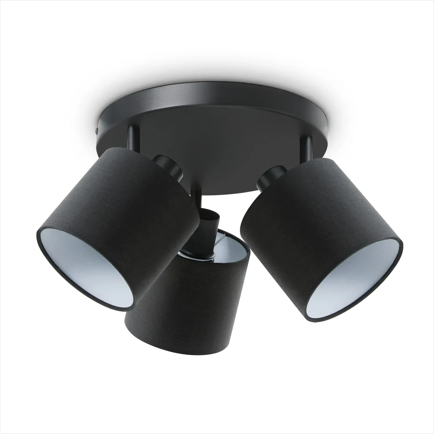 Alina Wall and Ceiling Light with 3 Sockets - White, Steel