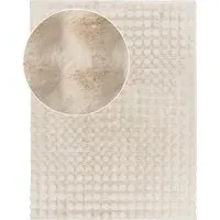 Arnia High-Pile Rug with 3D Effect - Cream