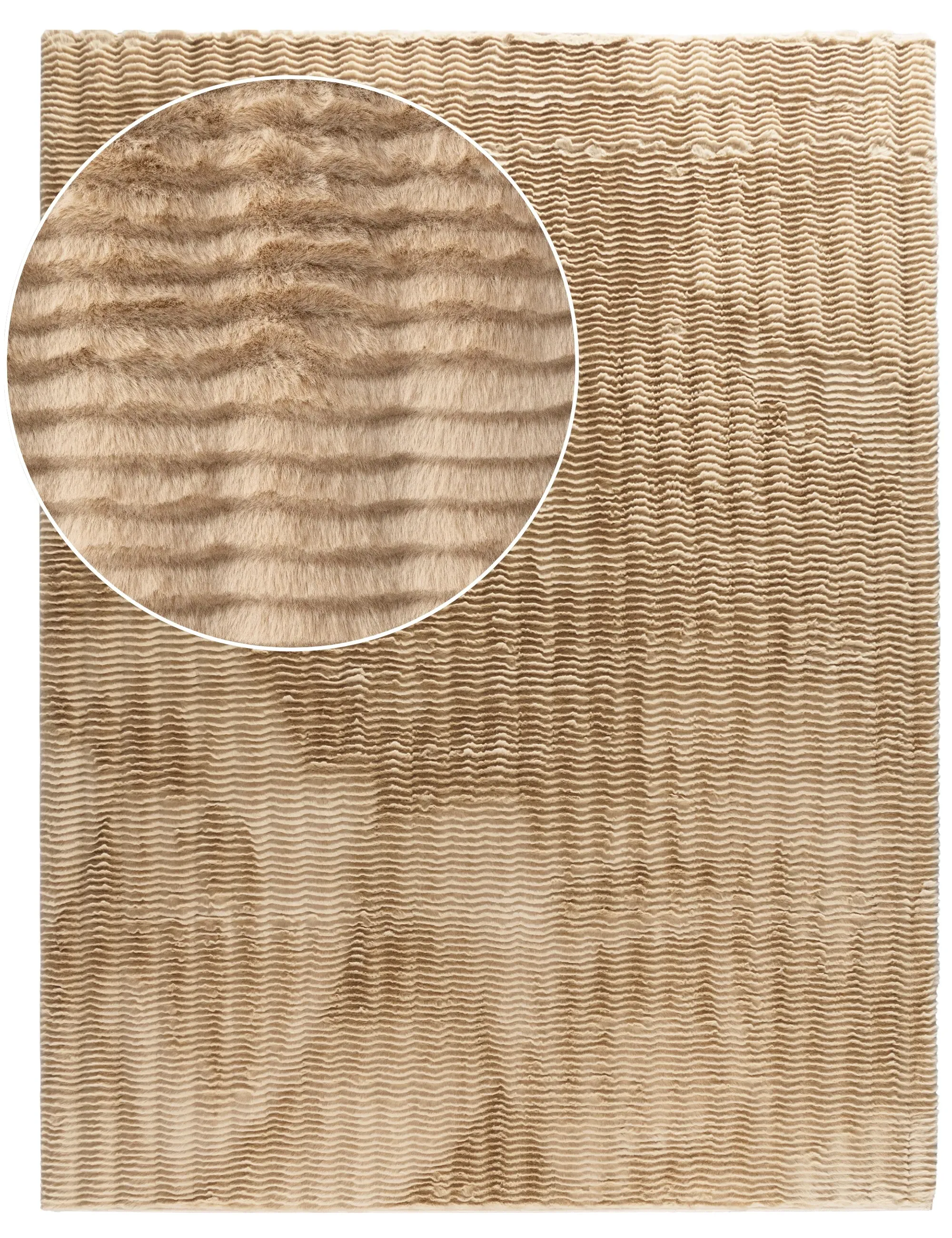 Arnia Plush Rug with 3D Effect - Beige