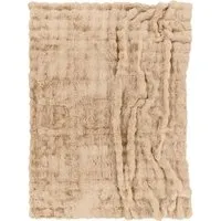 Arnia Throw Blanket - Beige, Polyester