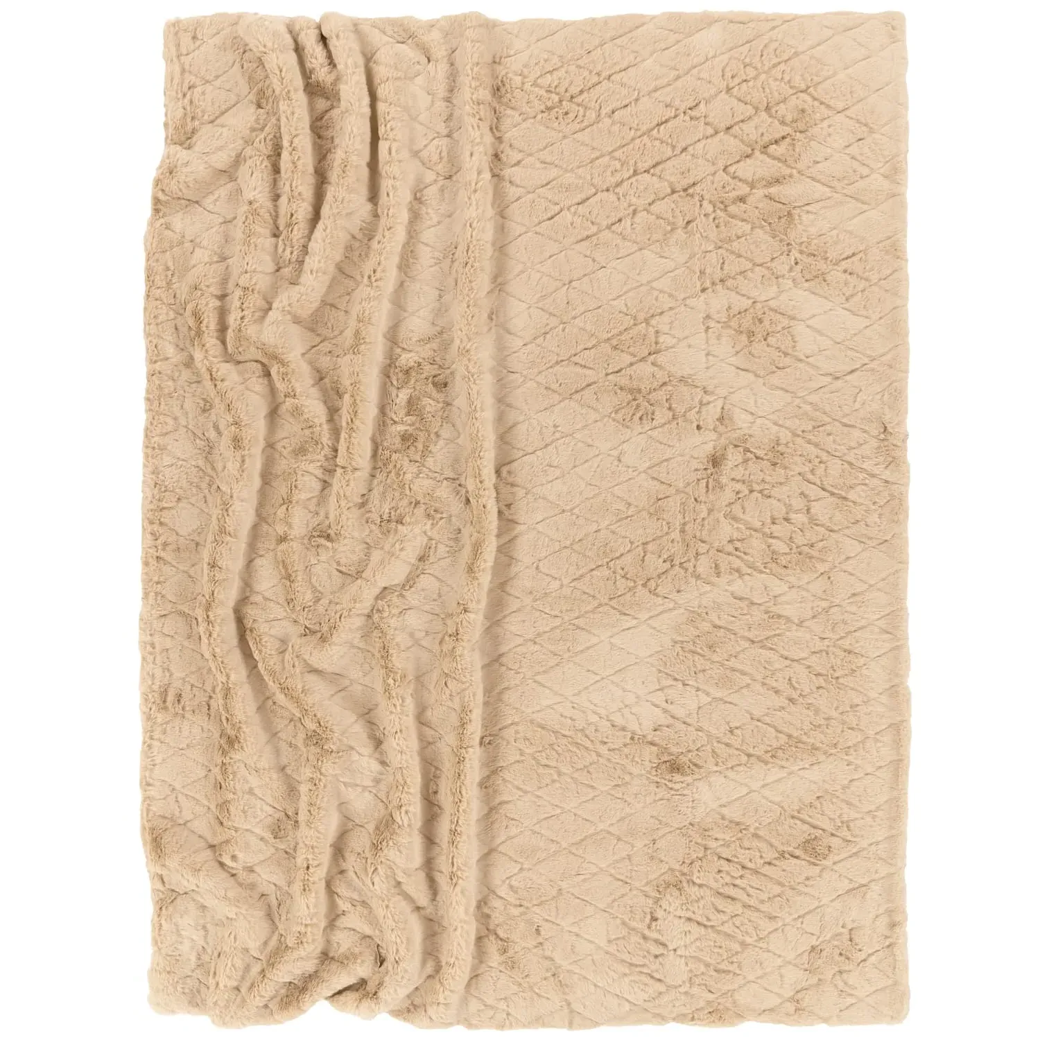 Arnia Throw Blanket - Beige, Polyester