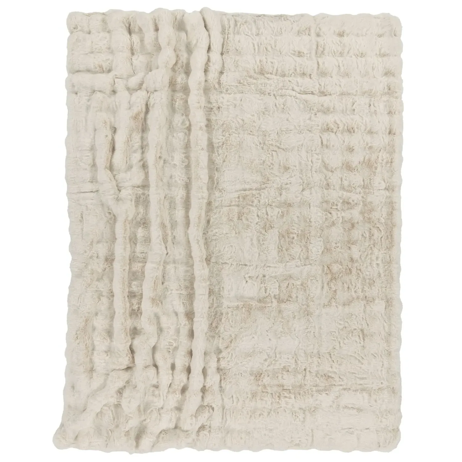 Arnia Throw Blanket - Cream, Polyester