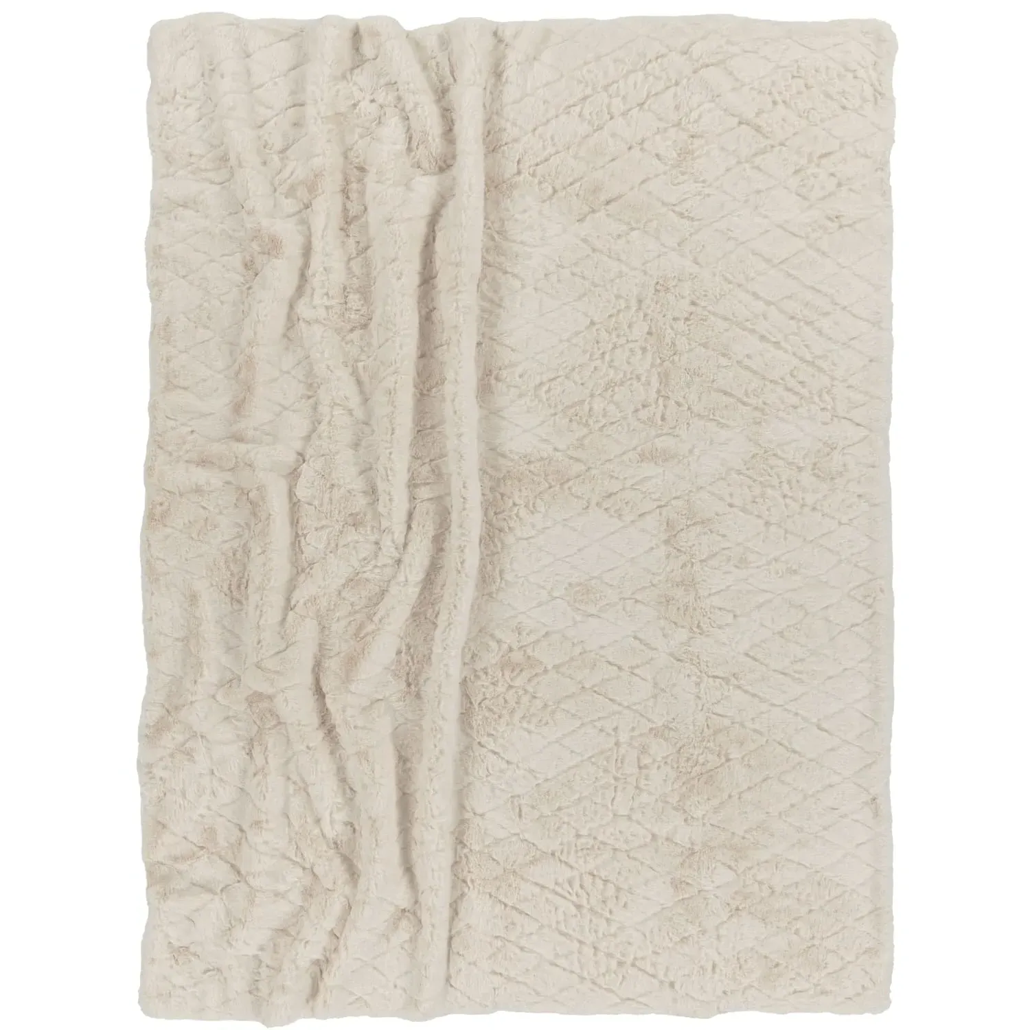 Arnia Throw Blanket - Cream, Polyester
