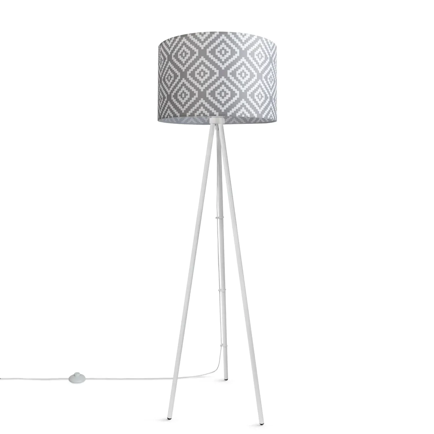 Bella Floor Lamp - Light Grey, Steel