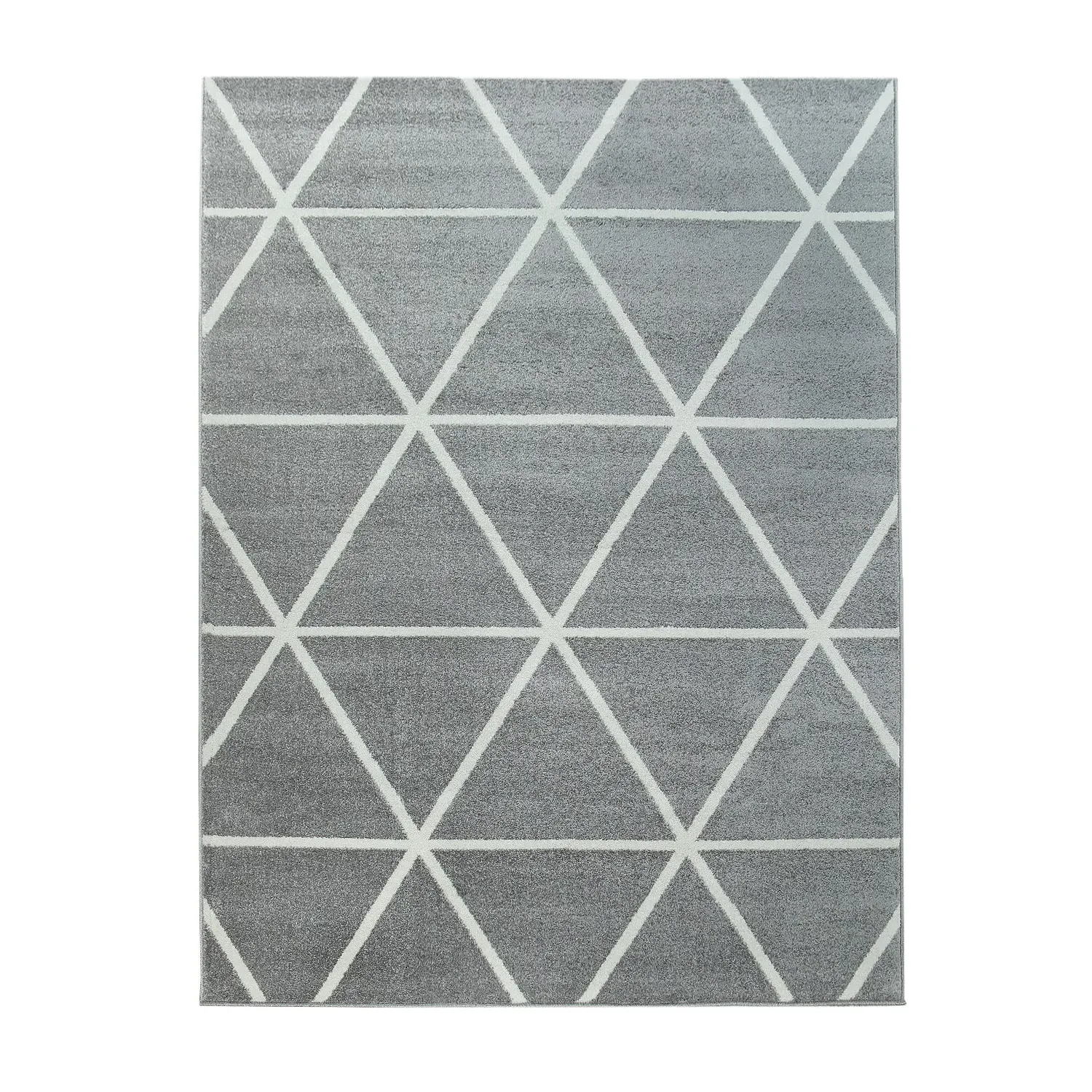 Bella Rug with Geometric Pattern - Grey