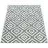 Bella Rug with Zigzag Diamond Pattern - White
