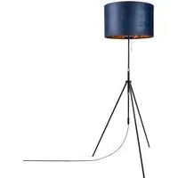 Beton Floor Lamp - Blue, Velour
