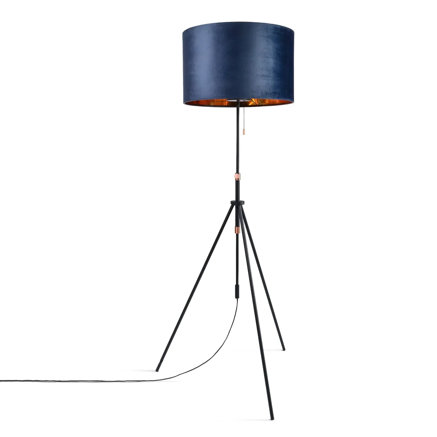 Beton Floor Lamp - Blue, Velour
