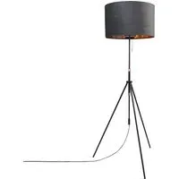 Beton Floor Lamp - Charcoal, Velour