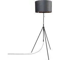 Beton Floor Lamp - Dark Grey, Velour