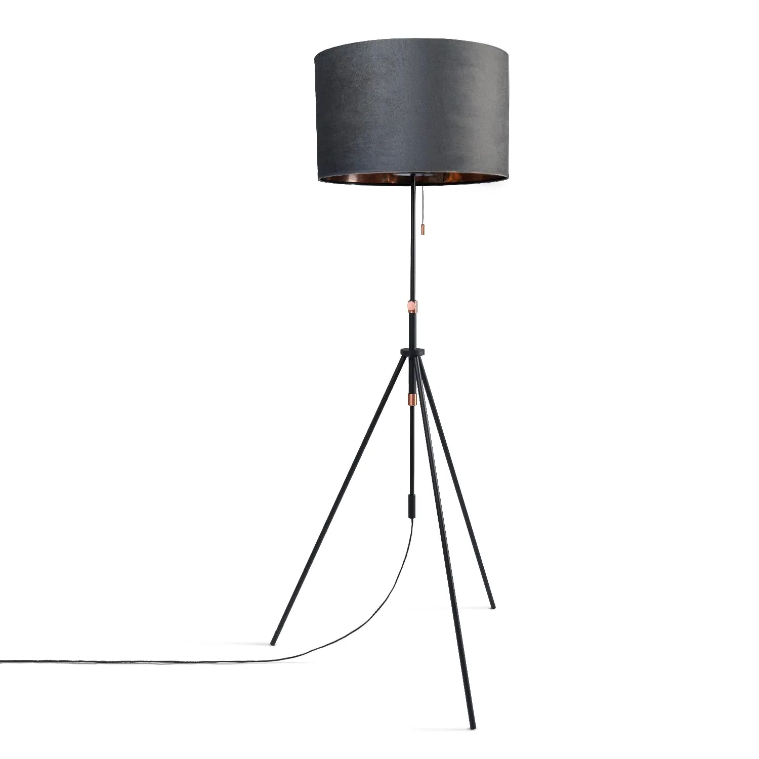 Beton Floor Lamp - Dark Grey, Velour