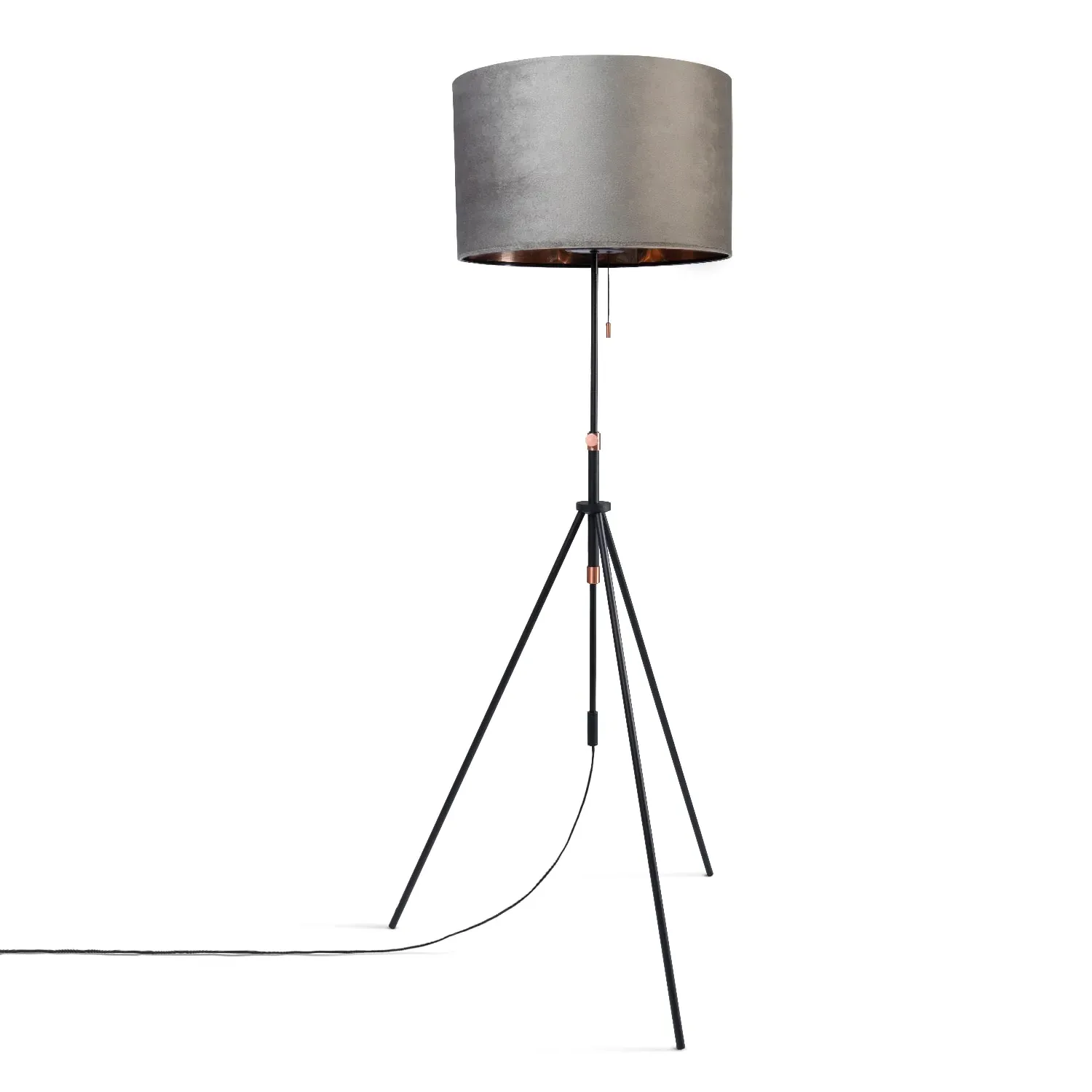 Beton Floor Lamp - Grey, Velour