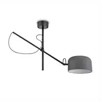 Bovel Ceiling Light - Grey, Steel