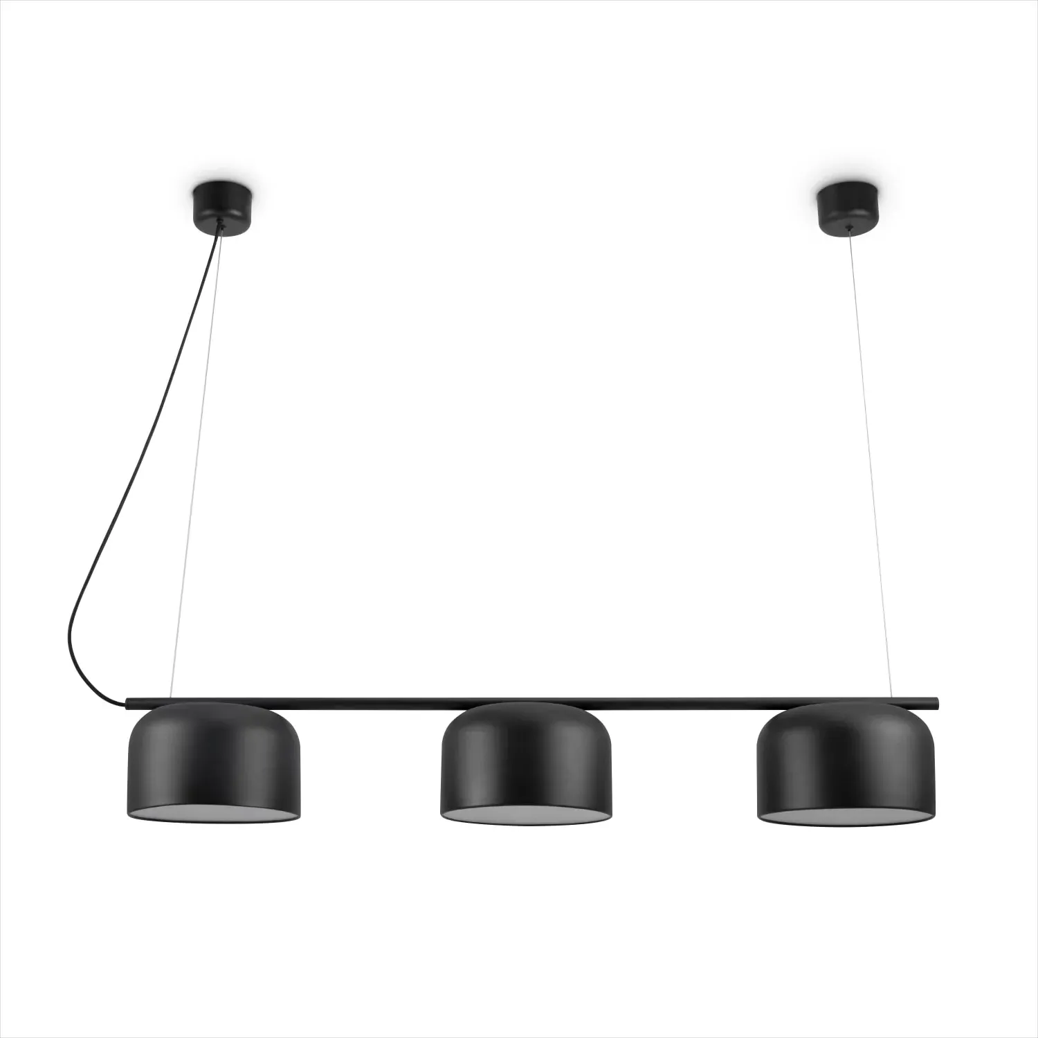 Bovel Pendant Light with 3 Sockets - Black, Steel