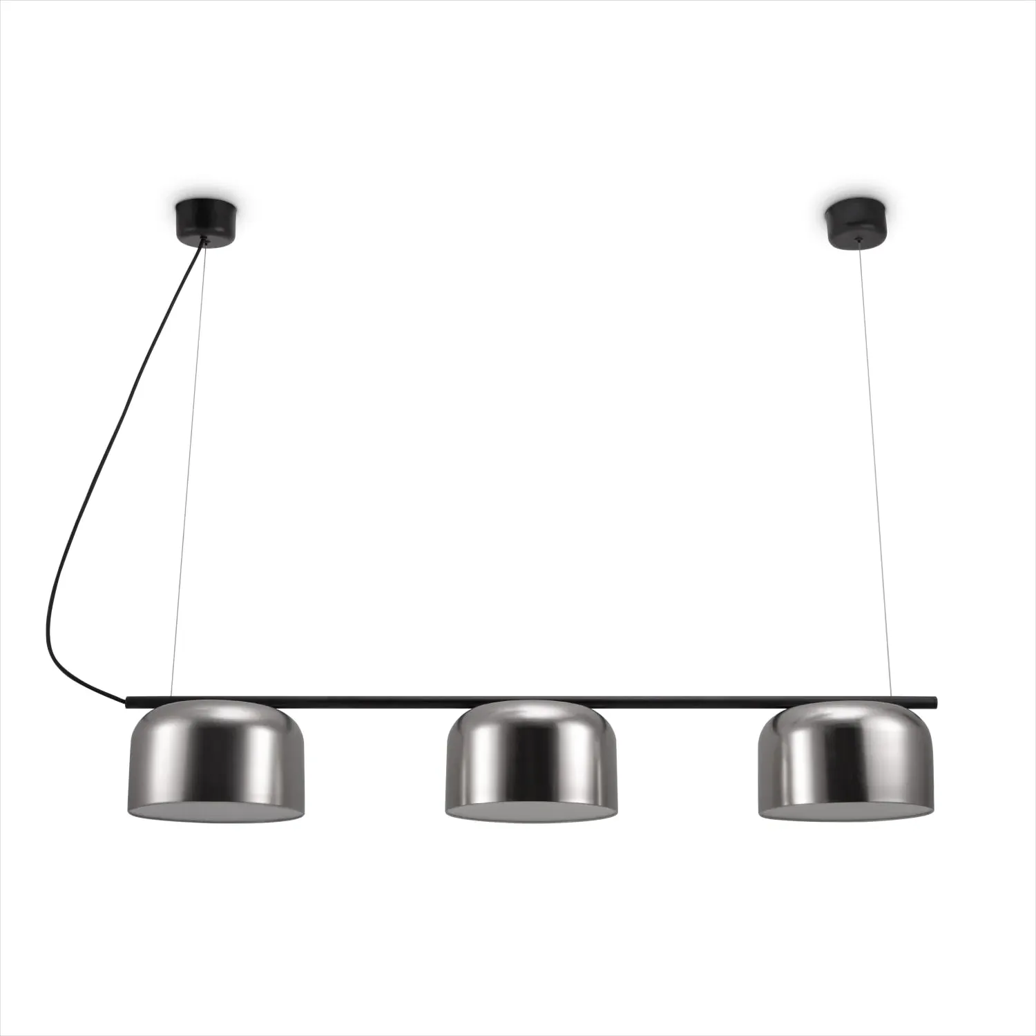 Bovel Pendant Light with 3 Sockets - Nickel, Steel
