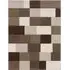 Bravo Checkered Rug with Contour Cut - Brown