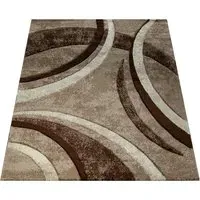 Bravo Rug with Hand-Cut Contours - Brown