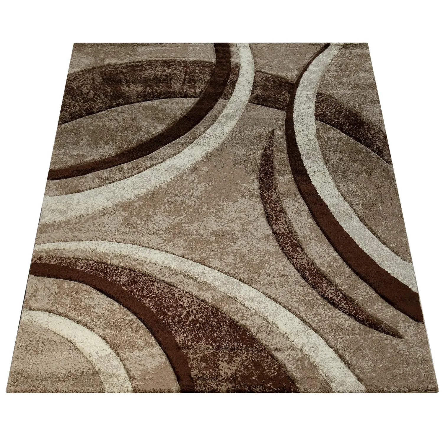 Bravo Rug with Hand-Cut Contours - Brown image