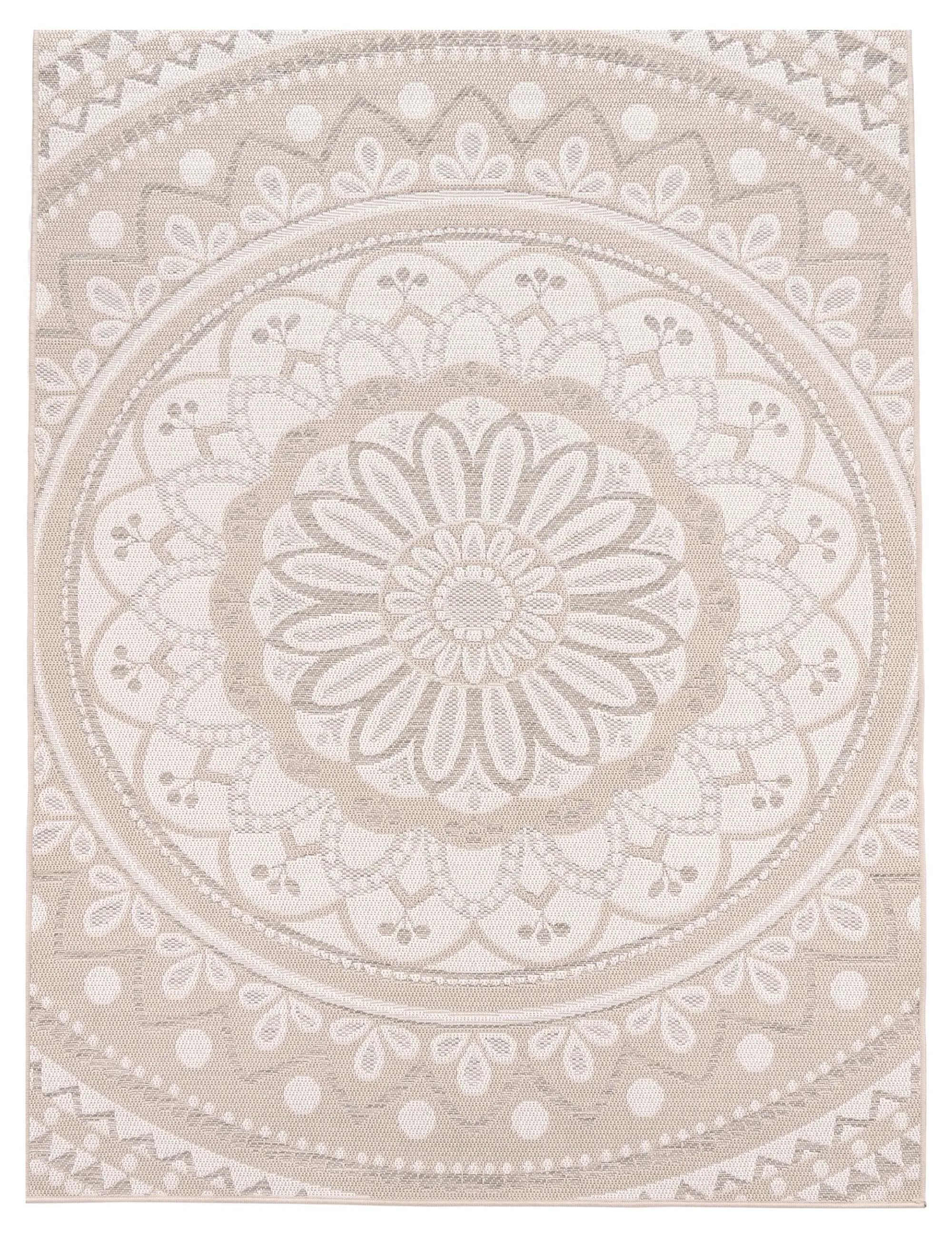 Breezy Round Indoor Outdoor Rug - Beige