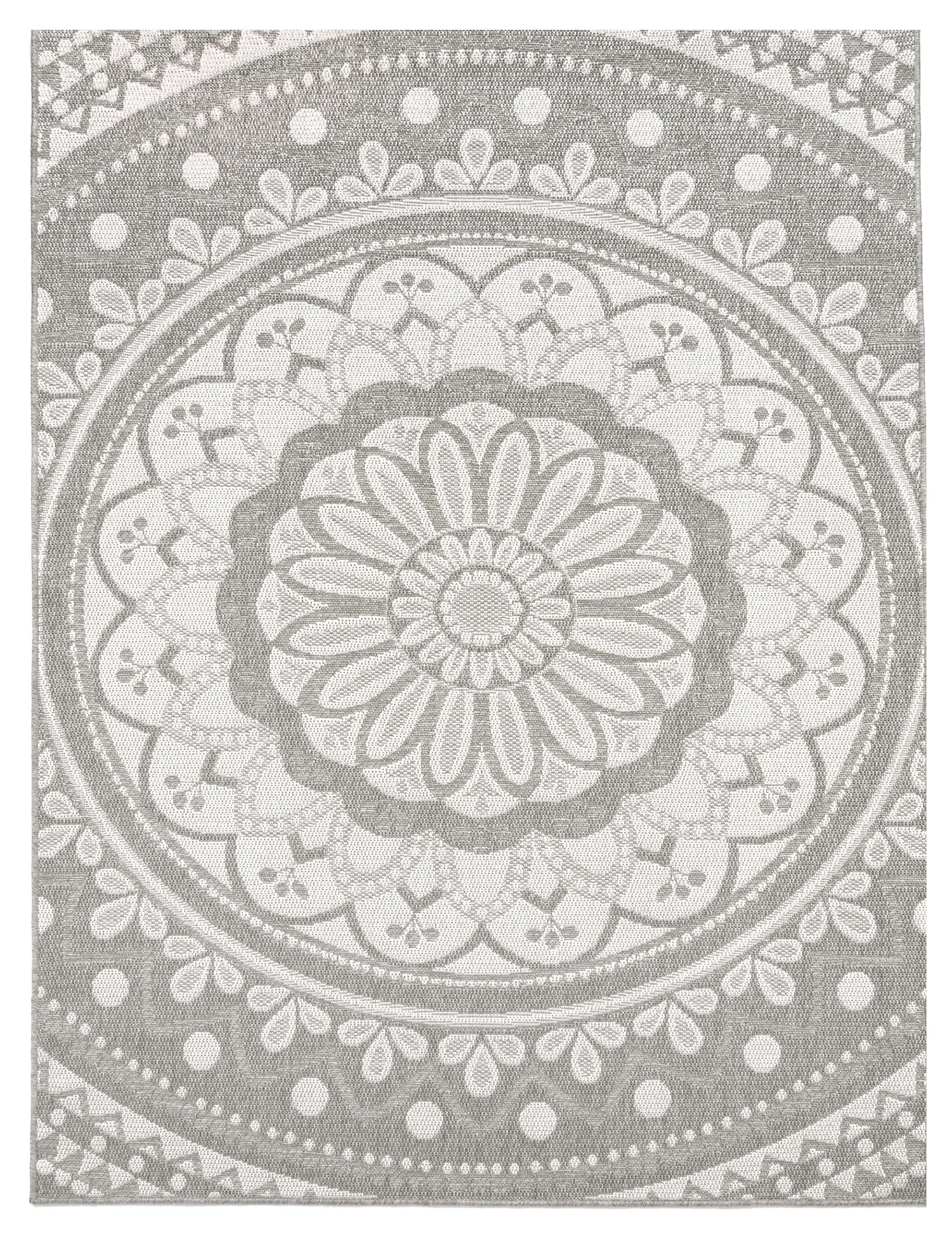 Breezy Round Indoor Outdoor Rug - Grey