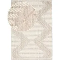Buena Diamond Pattern Rug - Beige