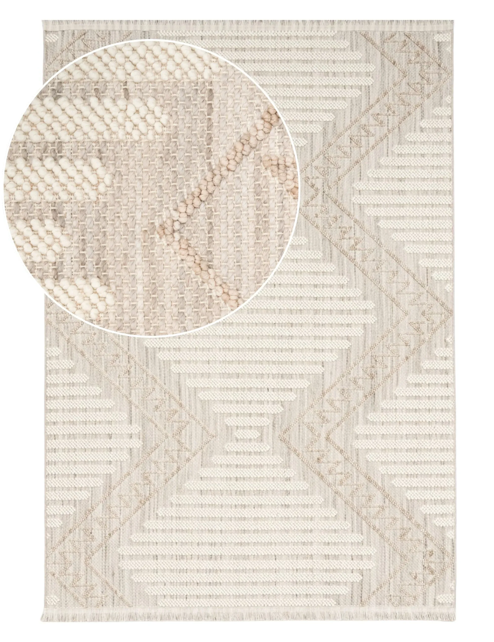 Buena Diamond Pattern Rug - Beige image