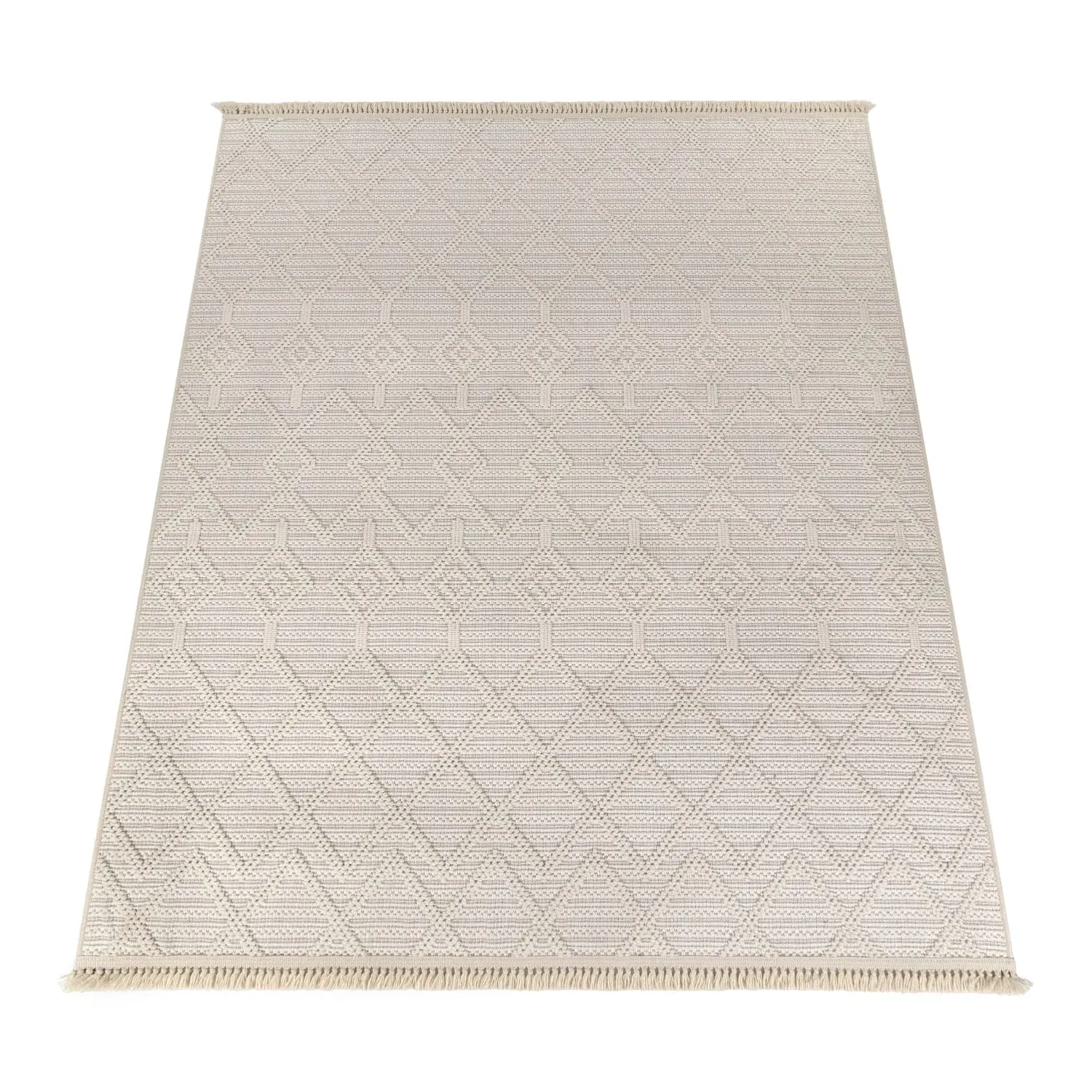 Buena Diamond Pattern Rug - Cream