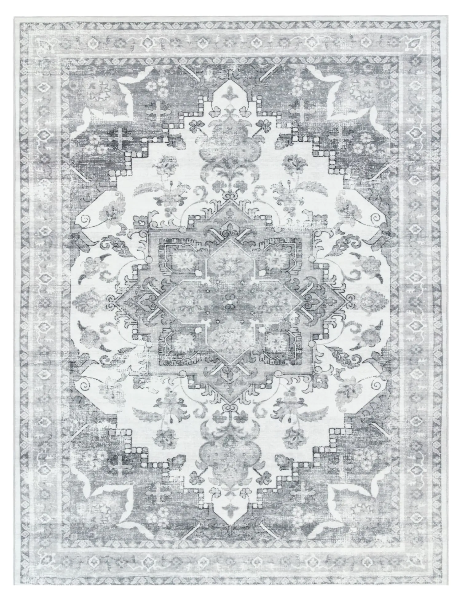 Cambria Washable Rug - Grey